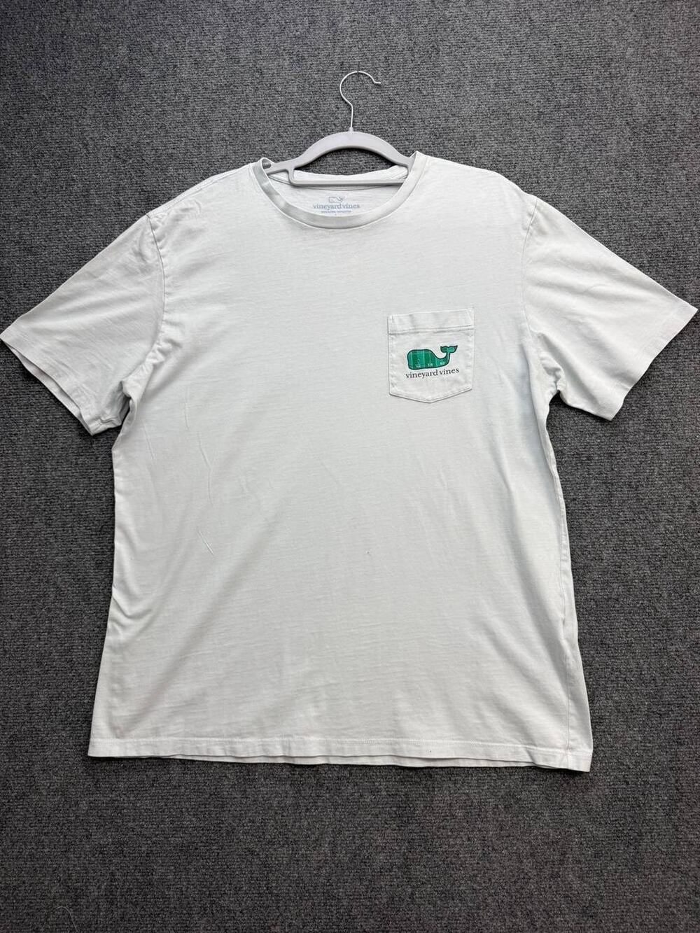 Vineyard Vines Men's L White Whale Logo Pocket Short Sleeve Cotton T-Shirt